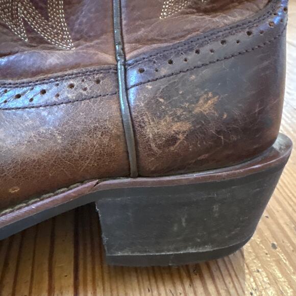 Ariat Hertiage Roughstock western brown‎ leather mens cowboy boots SIZE 9D main image 8